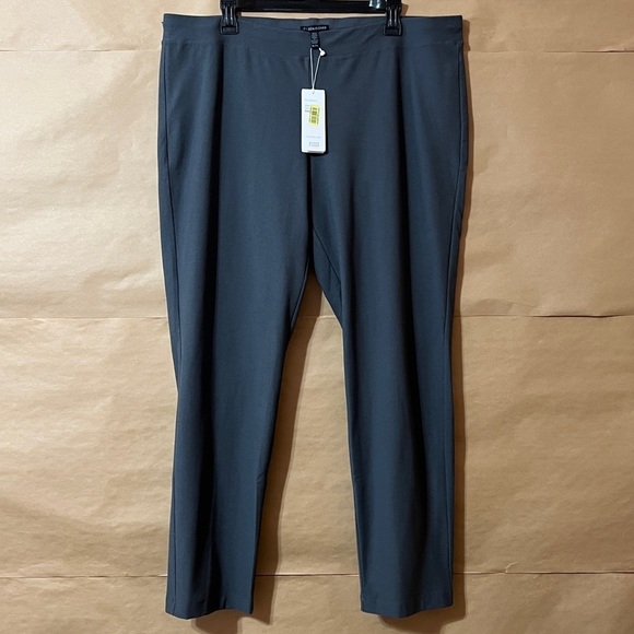 Eileen Fisher | NWT Washable Stretch Crepe Pants High Rise Pull-On Ash Size XL - Picture 1 of 11